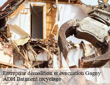 Entreprise démolition et évacuation  gagny-93220 ADH Batiment recyclage
