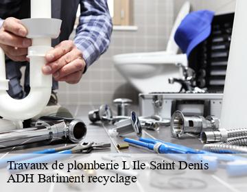 Travaux de plomberie  l-ile-saint-denis-93450 ADH Batiment recyclage