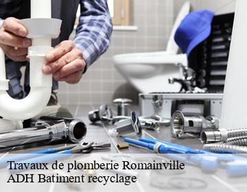 Travaux de plomberie  romainville-93230 ADH Batiment recyclage